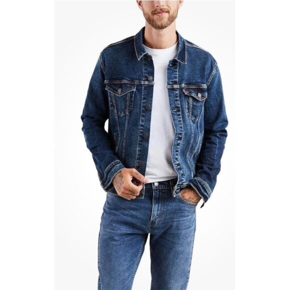 Levi's Mens Trucker Jean Jacket Colusa Denim Stretch 723340322 Mens XXL - Picture 1 of 12